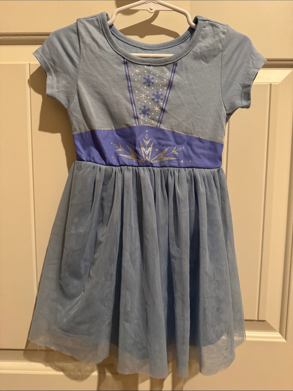 Old Navy Light Blue and Purple Tulle-Accent Party Dress